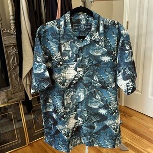 Hard Rock Cafe button-down,Las Vegas. Size small but a very large small.Like new